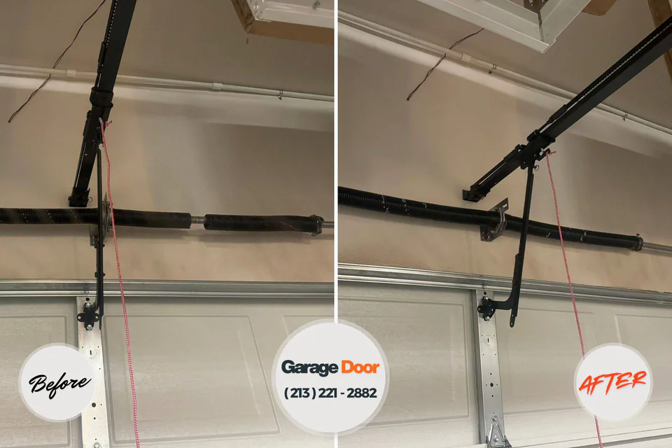 Before and after: garage door repair Chanhassen, MN
